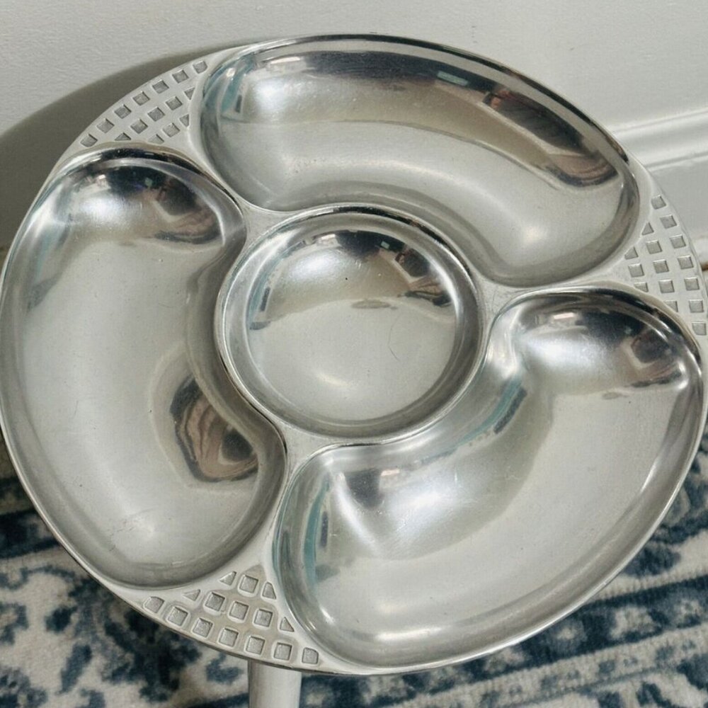 Wilton Armetale Chip & Dip Platter Pewter Large 14"